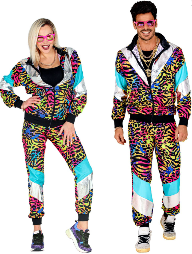 Déguisement survêtement imprimé animal multicolore adulte