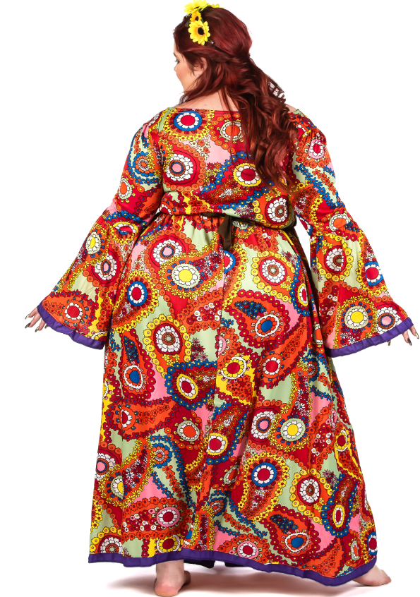 Déguisement robe hippie grande taille femme