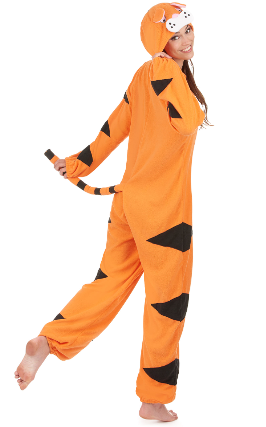 Combinaison à capuche tigre femme