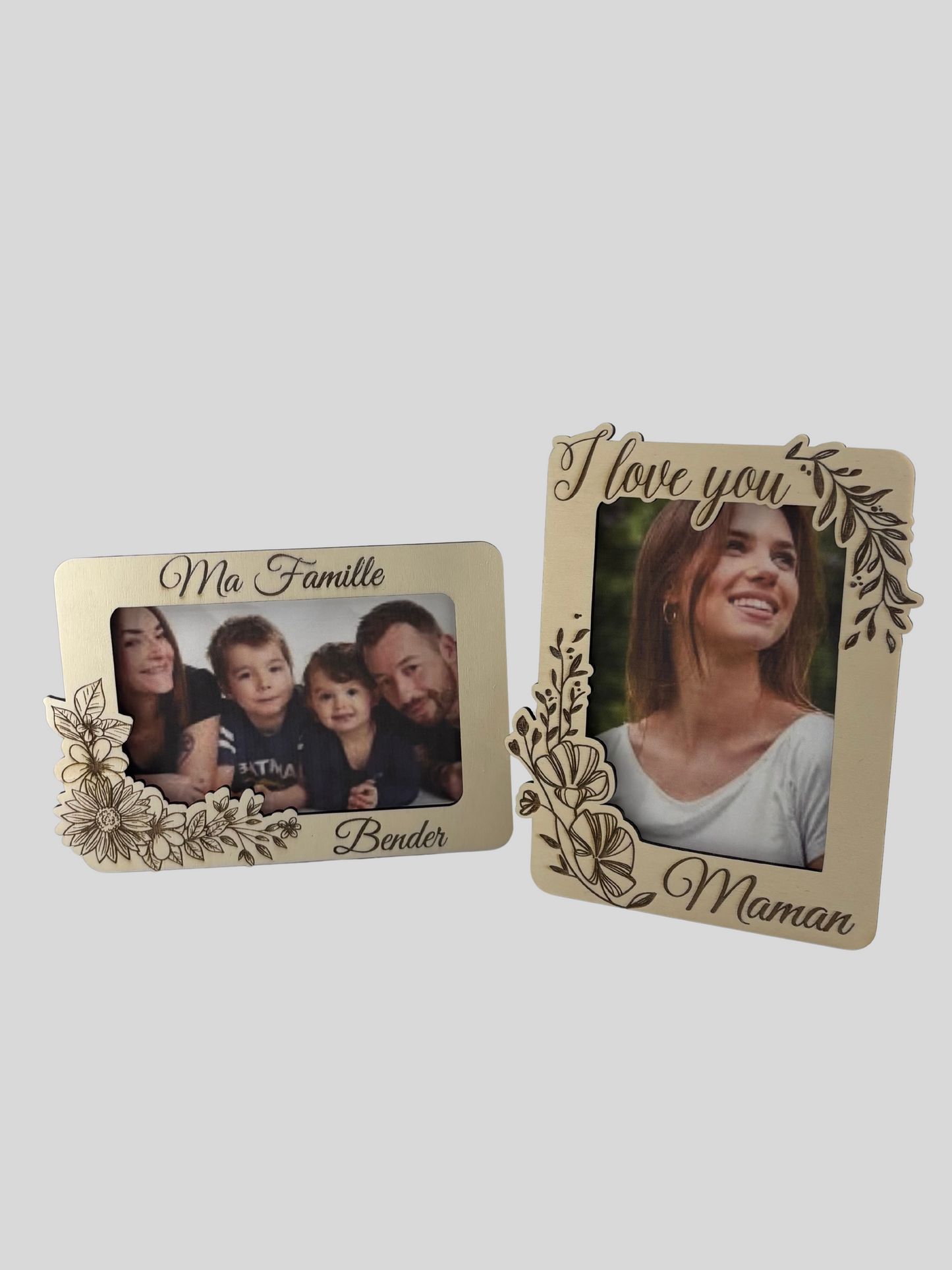 Cadres photos en bois personnalisable