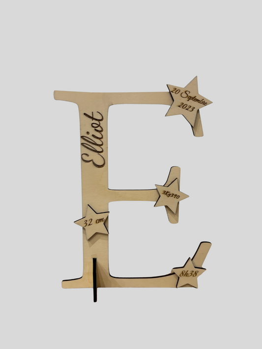 Lettre de naissance (toutes lettres possible)