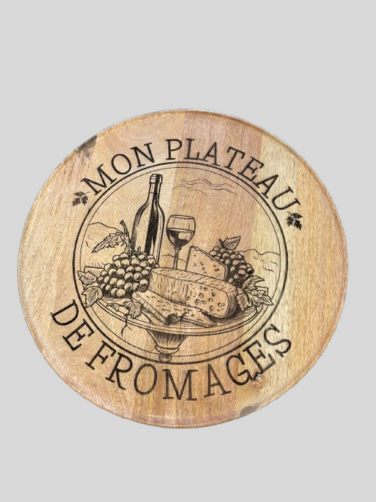 Plateaux de fromages en bois personnalisable