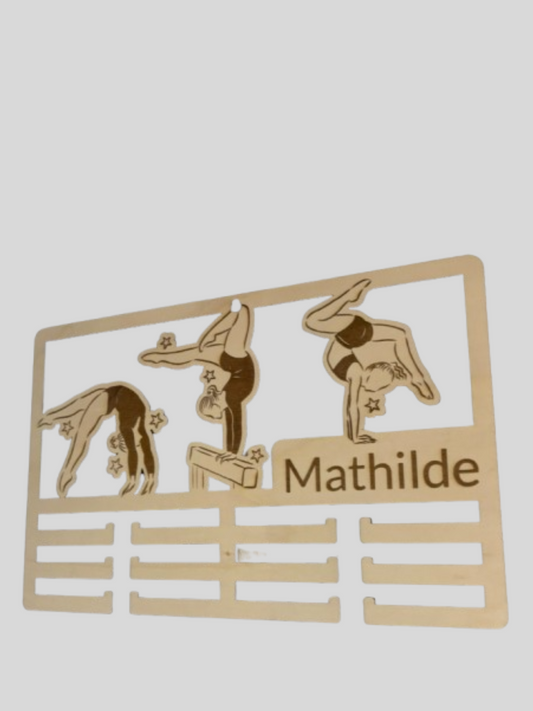 Porte médailles en bois personnalisable