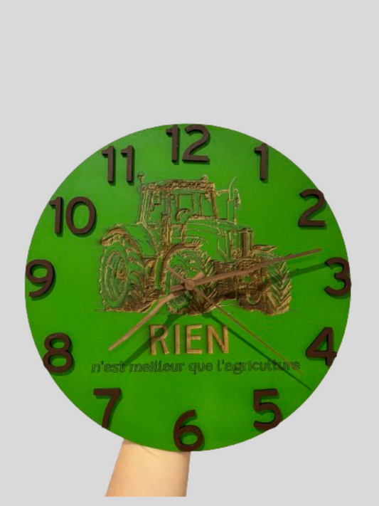 Horloge d'agriculteur personnalisée